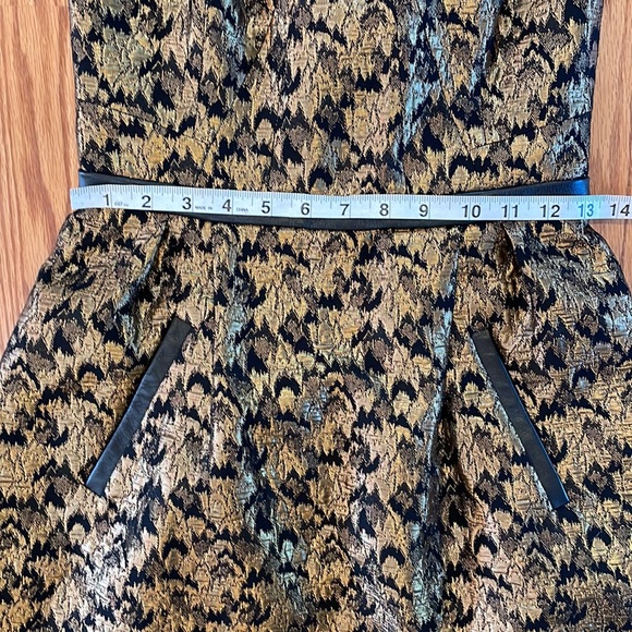 NWT Sezane Robe Simone Noir Dore Black Gold Leather Small Luxury Maximalist - Picture 9 of 16